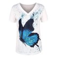 thumbnail image 4 of Top casual de manga corta para mujer con cuello redondo y estampado de degradado sexy de verano Fridja  ghk5838, 4 of 5