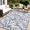 Grey & White, variant on Smiry Outdoor Rugs 5x8, Waterproof Plastic Straw Indoor Outdoor Mat for Patio, RV Camping, Deck,Porch, Grey & White