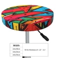 thumbnail image 4 of Naloa Colorful Arrow Graffiti Pattern Round Bar Stool Cushion Cover 12-14 inch, Fits Kitchen, Office, Restaurant Chairs - {sizeName}12 inch, 4 of 7
