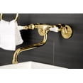 thumbnail image 2 of Kingston Brass KS515PB Wall Mount Bathroom Faucet, Polished Brass, 2 of 5