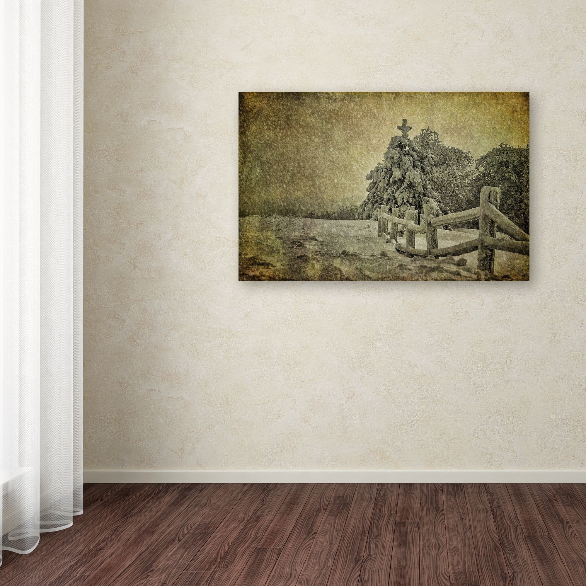 "Oh Christmas Tree in Snow" Canvas Art by Lois Bryan