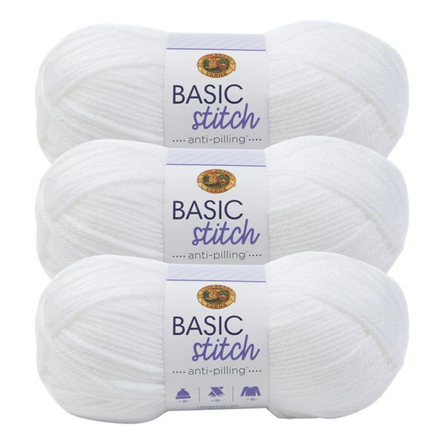 Lion Brand Basic Stitch® Anti Pilling™ Yarn #4 Medium/Worsted Acrylic yarn, 100g/ 170m, 3-CT