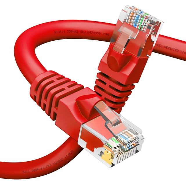 Cable Ethernet GearIt Cat 6 100 pies (30 m) 10 Gbps RJ45 rojo