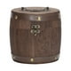 thumbnail image 2 of Contenedor de almacenamiento de bote de barril de madera | Madera Natural Vintage | Tapa de bloqueo de metal | Caddy hermético para hojas de té, granos de café, harina, especias, arroz | Gran, 2 of 9