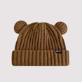 thumbnail image 2 of iHPH7 Bear Hat Y2k Hat Beanie for Women Knit Hat Cute Beanie Womens Beanie Hats for Women Coffee One Size, 2 of 3