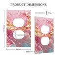 thumbnail image 3 of Disketp Abstract Pink Gold Splash Decorative Light Switch or Outlet Wall Plate with Safety Cover-Style S, 3 of 6