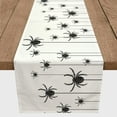 thumbnail image 3 of Creative Products Black and White Spider Pattern 16x90 Poly Twill Table Runner, 3 of 3