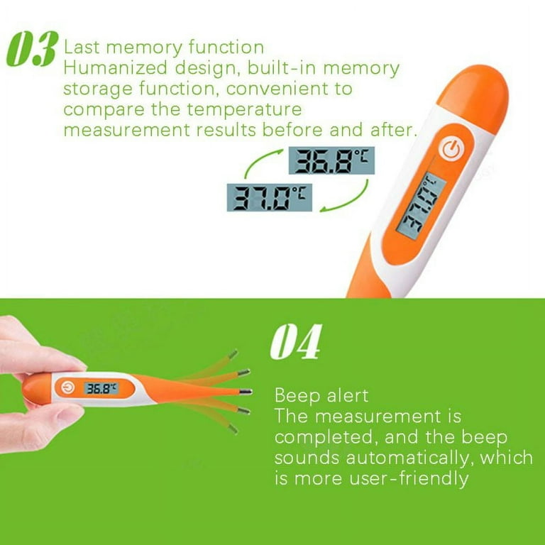 Oral Digital Thermometer Fever Fast Reading For Children Baby Adult Home  Office