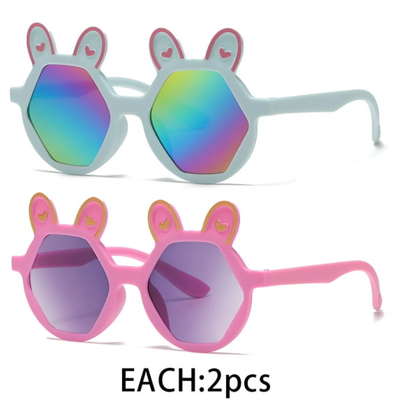 GJX 4Pcs Toddler Sunglasses,Efficient Uv Protection Kids Sunglasses,Effective Sunshade Toddler Girl Sunglasses,UV400 Protection,Style1