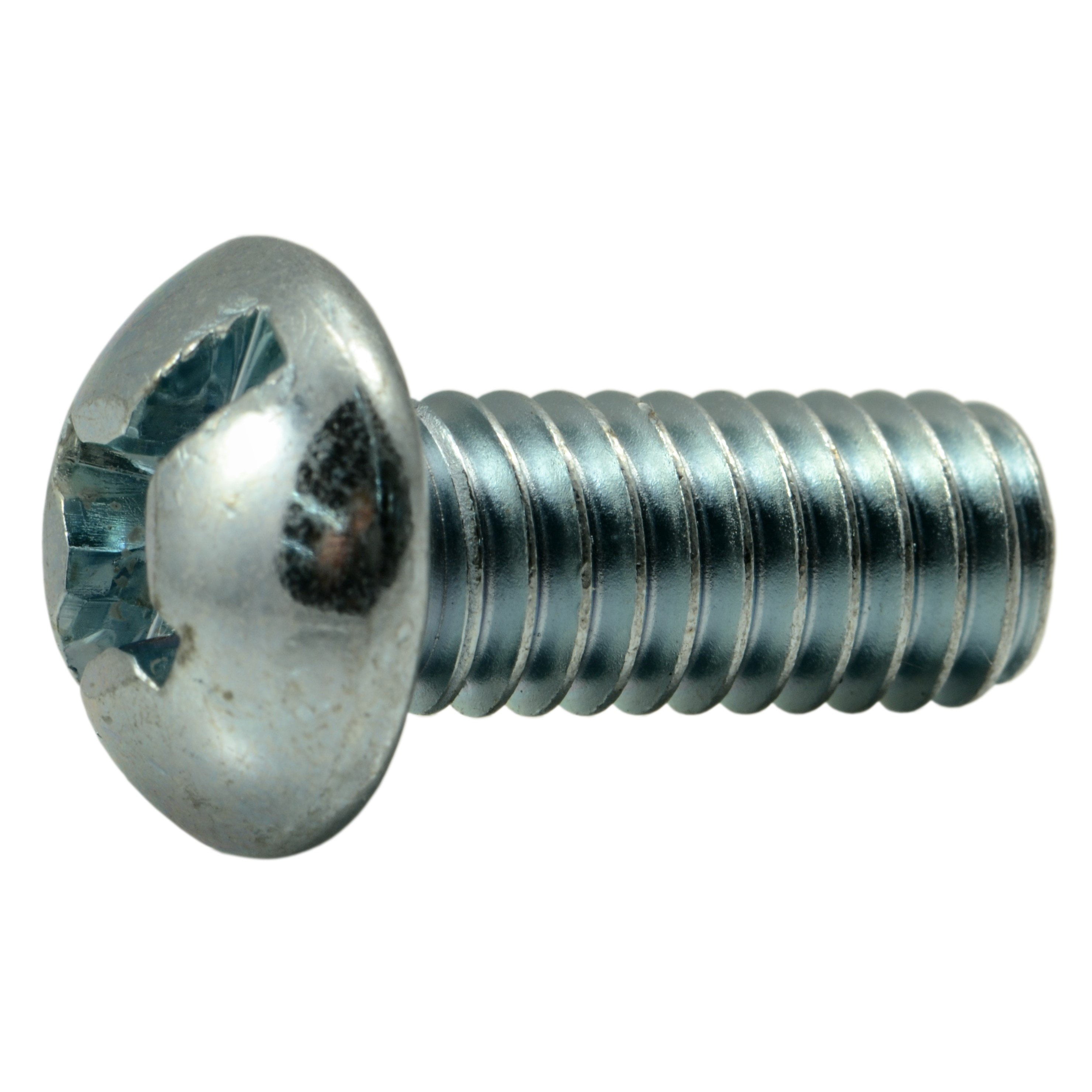 8-32 X 3/4" Round Head Slotted Phillips Combo Zinc Full Thread Screws Qty.200 