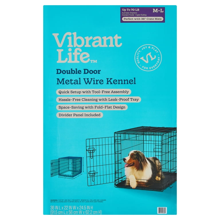 Free Shipping! Vibrant Life Double-Door Folding Metal Wire Dog