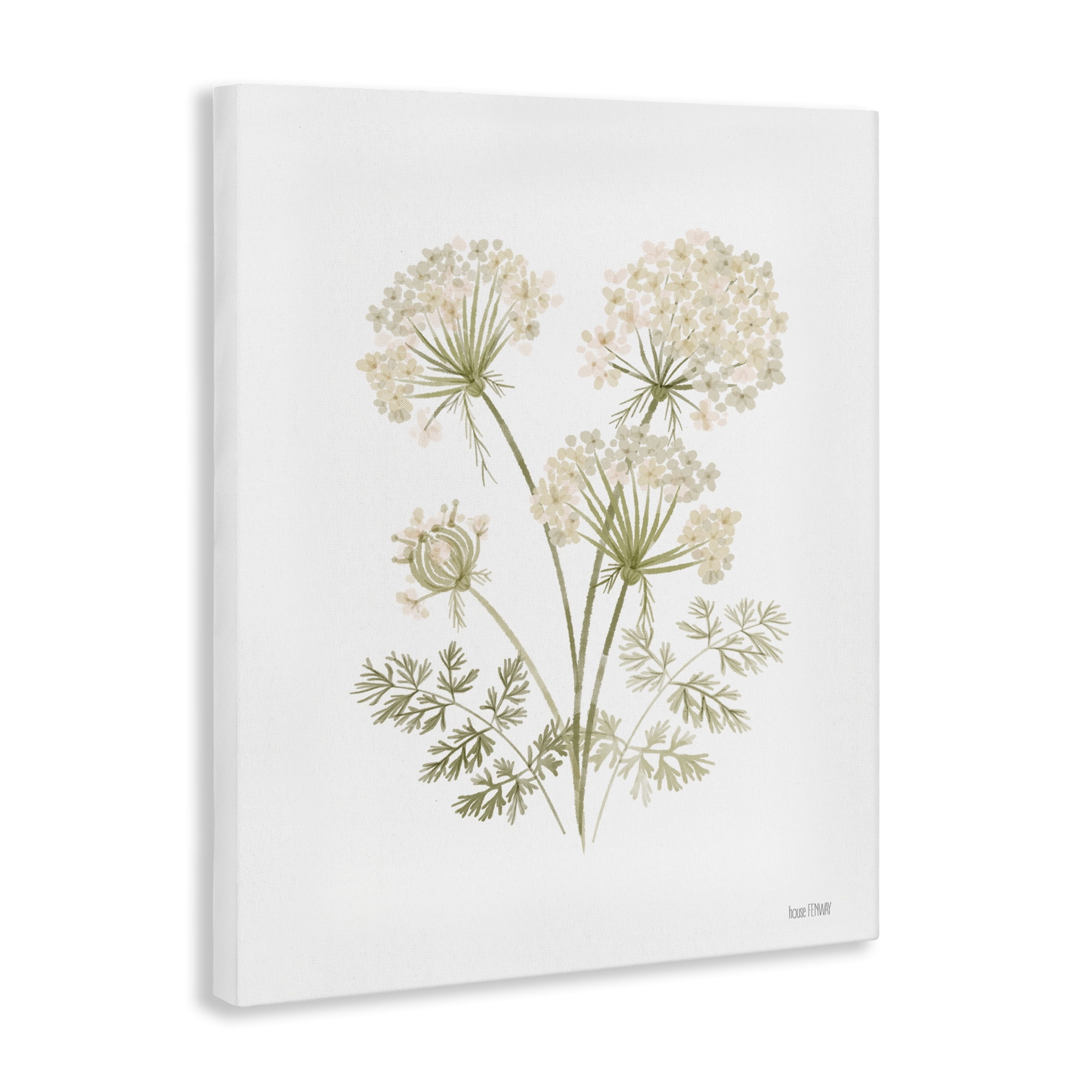 Stupell Industries Spring Dandelion Sprigs Plants & Flowers Painting Wrapped Canvas Art Print Wall Art, 30 x 40