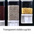 thumbnail image 4 of Dispensadores De Cereales Montados En La Pared Sellado A Prueba De Humedad Almacenamiento De Granos Sin Perforar 1000Ml Alimentos Nueces Café Grano Soya Arroz Cocina Dispensador Contenedor Yuarrent HA014572-00, 4 of 7
