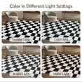 thumbnail image 7 of ODIKA 3'x5' Washable Throw Rug Stain Resistant, Low Profile, Non-Slip Grid Checkered Race Contemporary Checkerboard Car Classroom Checker for Entryway, Kitchen, Mudroom, 7 of 7