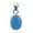 Blue Chalcedony, variant on Solid 925 Sterling Silver Pendant For Women Men, Genuine Blue Chalcedony Faceted Oval Gemstone Unique Handcrafted Pendant For Her Him