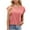 Pink, variant on Ashosteey Women's Short Sleeve Top Round Neck Solid Tunic Summer Casual Blouse 2024 Basic Fashion summer Tee with Pocket