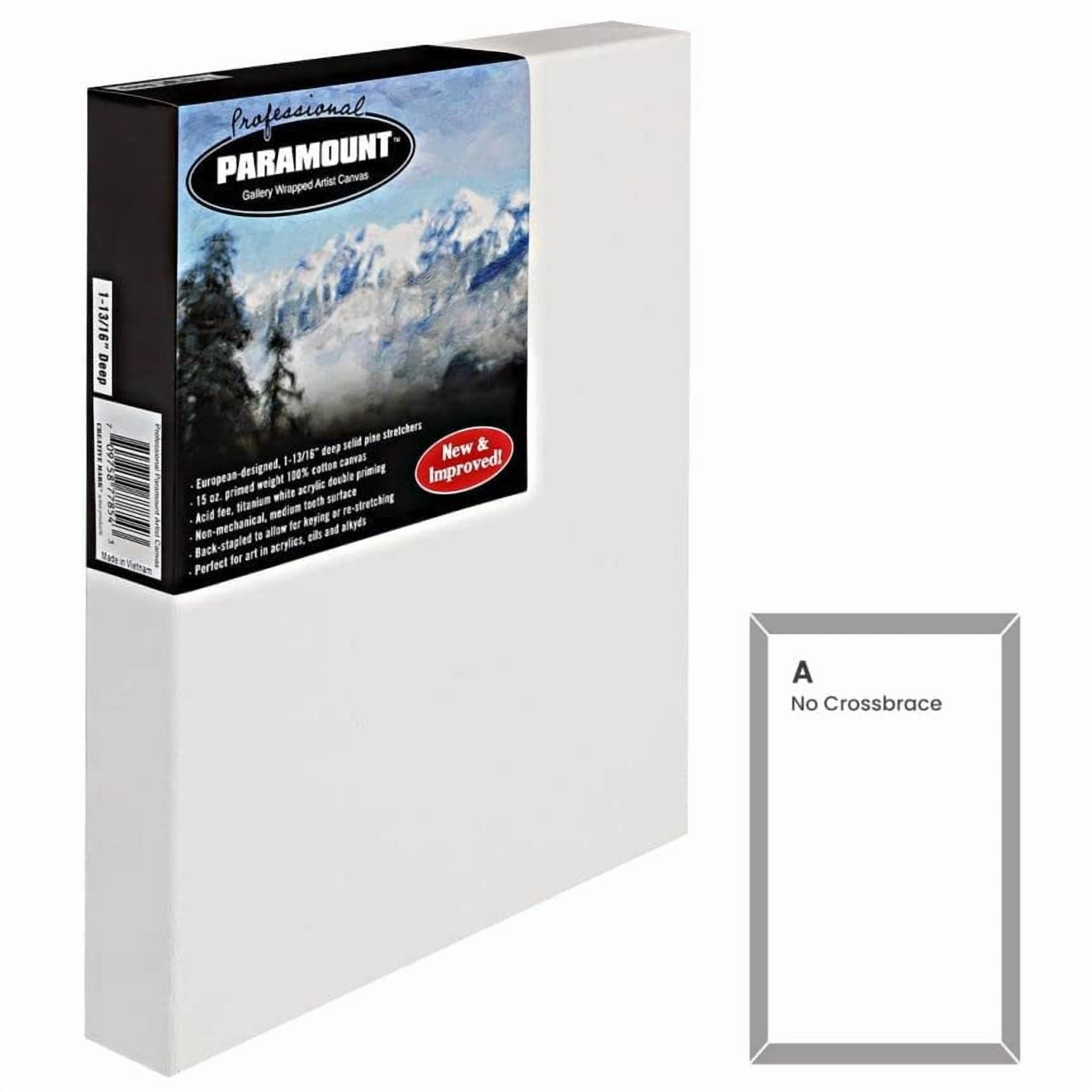 Paramount Artist Large Blank Canvas For Painting, Thick Gallery Wrapped Heavy Duty Canvas, Single 8x10""