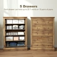 thumbnail image 3 of HOMCOM Farmhouse Dresser for Bedroom with 5 Drawers, 31" Wide Chest of Drawers, Brown, 3 of 9