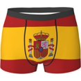 thumbnail image 1 of SEVEBJ Spain Flag Spanish Man Boxer Briefs Knickers Elastic Underpants Breathable Trunks, 1 of 6