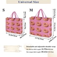 thumbnail image 2 of FORMRS Womens Corduroy Tote Bag Crossbody Shoulder Handbag with Pocket, Pink Doughnuts, 2 of 7