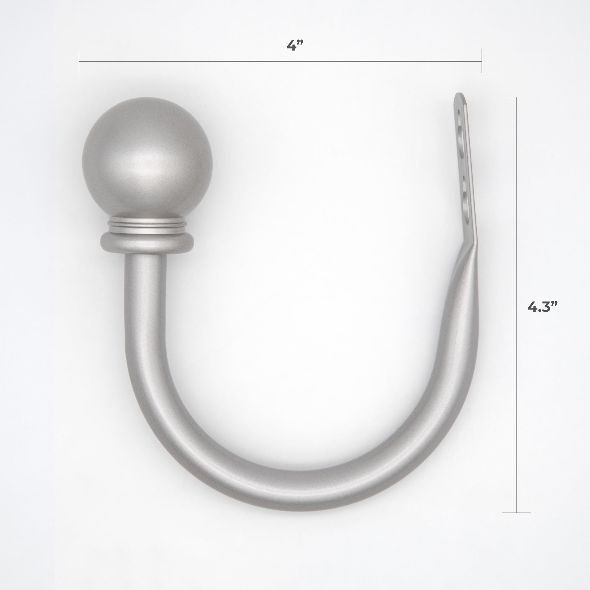 Mainstays Nickel Ball Curtain Rod Holdbacks (2 Count)