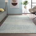 thumbnail image 4 of HomeRoots 533588 8 x 10 ft. Blue Wool Abstract Hand Tufted Rectangle Area Rug, 4 of 5
