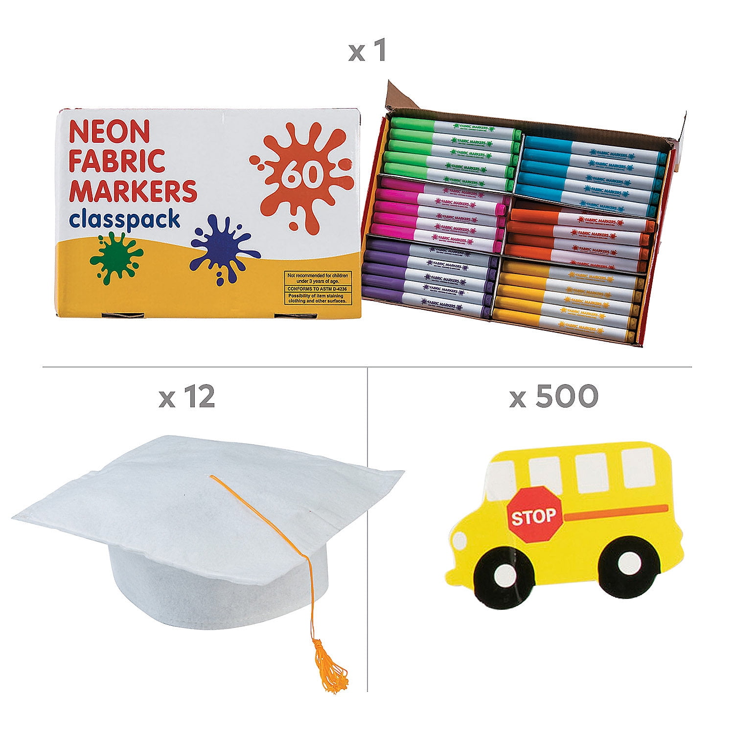 Fun Express DIY Elementary Graduation Cap Decorating Kit for 12
