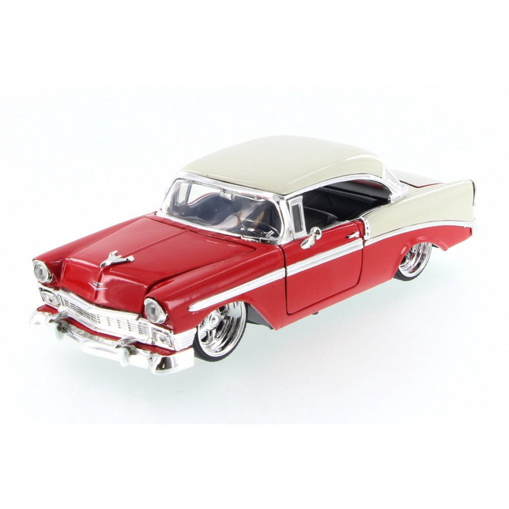 1956 Chevy Bel Air, Red - Jada 98942 - 1/24 Scale Diecast Model Toy Car