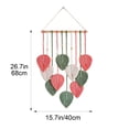 thumbnail image 3 of Macrame Wall Hanging Boho Woven Tapestry Chic Home Decor Wall Art，Modern Bohemian Handmade Leaf Feather Decoration for Apartment Dorm Living Room Bedroom 15.7"W X26.7"L, 3 of 7