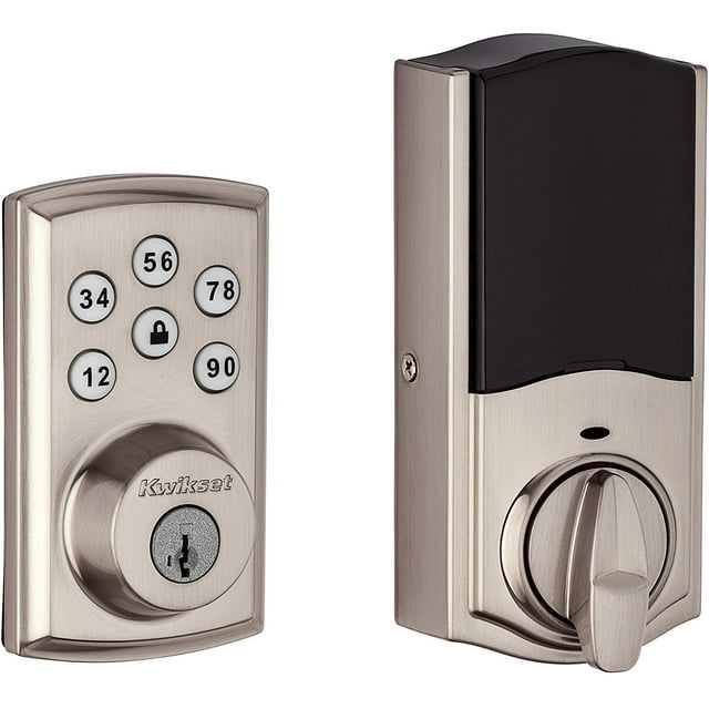 Kwikset 98880-004 SmartCode 888 Smart Lock Touchpad Electronic Deadbolt Door Lock with Z-Wave Plus Featuring SmartKey Security in Satin Nickel (Refurbished)