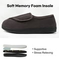 thumbnail image 4 of LongBay Men's Adjustable Diabetic Slippers Memory Foam Arthritis Edema Swollen House Shoes, 4 of 6