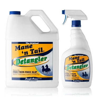 Mane 'n Tail: Equine Detangler, Eliminates Knots & Conditions Hair for Horses & Dogs Sprayer (32 Oz) & Refill (1 Gallon)