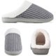thumbnail image 2 of Pantuflas de invierno para hombre y mujer, de espuma viscoelástica, cálidas, antideslizantes, para interior y exterior, de lana, 2 of 6