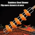 thumbnail image 4 of Pgyong Ensemble de Brochettes en Acier Inoxydable Réutilisables pour Barbecue, Comprend 6 Accessoires de Grillade pour Barbecue Extérieur et Camping en Liquidation!, 4 of 9
