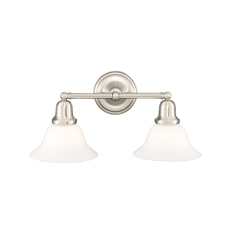 Bathroom Vanity 2 Light With Satin Nickel Finish A19 Bulb Type 18 inch 200 Watts