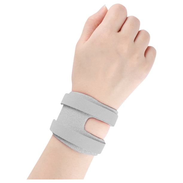Correa Soporte para Muñeca Muñequera Ajustable Antideslizante Hombres Y Mujeres (gris Derecho)