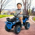 thumbnail image 2 of Costway 24V Kids Ride on Electric ATV Car Toy with Spring Suspension & LED Lights USB Navy, 2 of 10