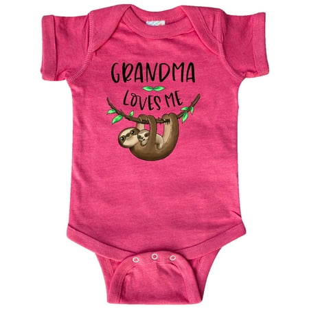 

Inktastic Grandma Loves Me Cute Sloth and Baby Gift Baby Boy or Baby Girl Bodysuit