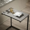 thumbnail image 3 of C Shaped End Table,Side Table TV Tray Table for Sofa,Couch Table,metal frame for Bedroom(Grey), 3 of 7