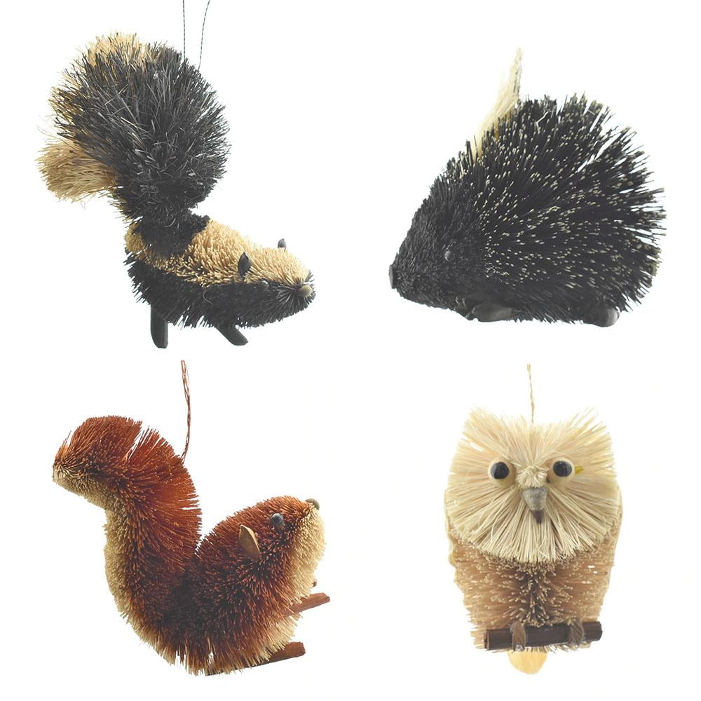 Woodland Buri Animal Ornaments, 4Piece