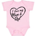 thumbnail image 3 of Inktastic I Love My Mom and Dad in Black Chalk Heart Boys or Girls Baby Bodysuit, 3 of 5