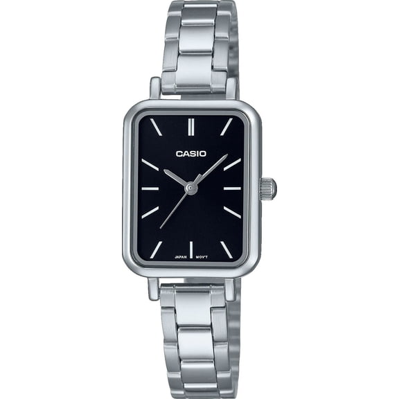Casio Analog Stainless Steel Black Dial Quartz LTP-V009D-1E Women's Watch