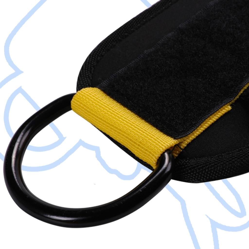 CEORPER 2Pcs Gym Fitness Ankle Strap Double D Rings Ankle Cuffs Glute Kickbacks Ankle Strap for Legs Strength Extension