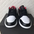 thumbnail image 5 of Ni - ke Ni - ke Air Jordan 1 Low Shoes Men’s SZ 10.5 Black/Fire Red/White 553558-063, 5 of 5