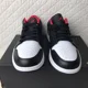 thumbnail image 5 of Ni - ke Ni - ke Air Jordan 1 Low Shoes Men’s SZ 10.5 Black/Fire Red/White 553558-063, 5 of 5