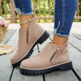 thumbnail image 2 of Ankle Boots for Women Chunky Platform Lug Sole Side Zipper Chelsea Booties Fall 40, 2 of 7