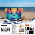 thumbnail image 5 of Xecao Hawaiian Island Dolphin for versatile beach bag for women includes zipper pockets and waterproof material, ideal for vacations and adventures., 5 of 7
