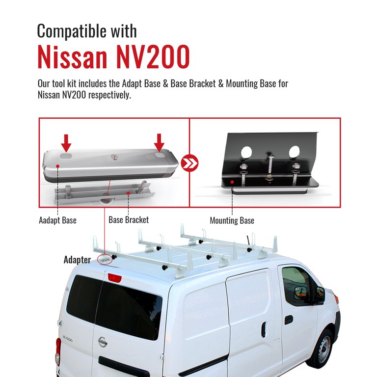 Van Rack Metal Transit Connect Racks AA-Racks Van Roof Rack Cross Bars - 3-Bar Steel ...