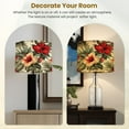 thumbnail image 4 of Lamp Shades Set of 2 Easy Assembly Tropical vintage red hibiscus strelitzia floral green palm leaves Drum Lampshades for Table Lamps Floor Lamps Pendant Light 13"x13"x10" Replacement Lamp Shade, 4 of 8