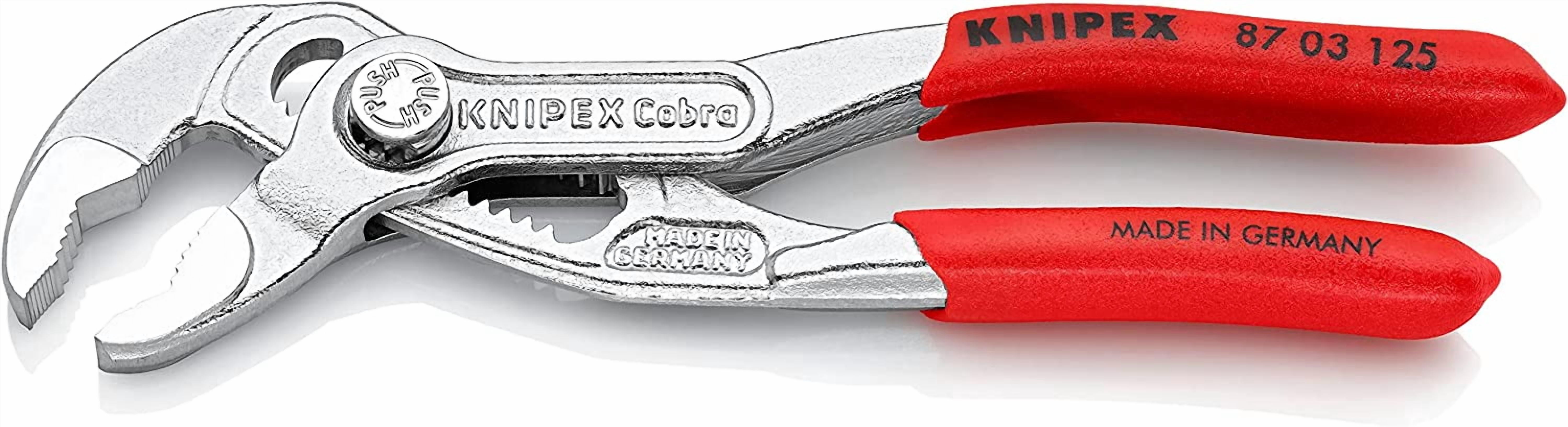 knipex 87 03 125 water pump pliers"cobra" 4,92" chrome plated